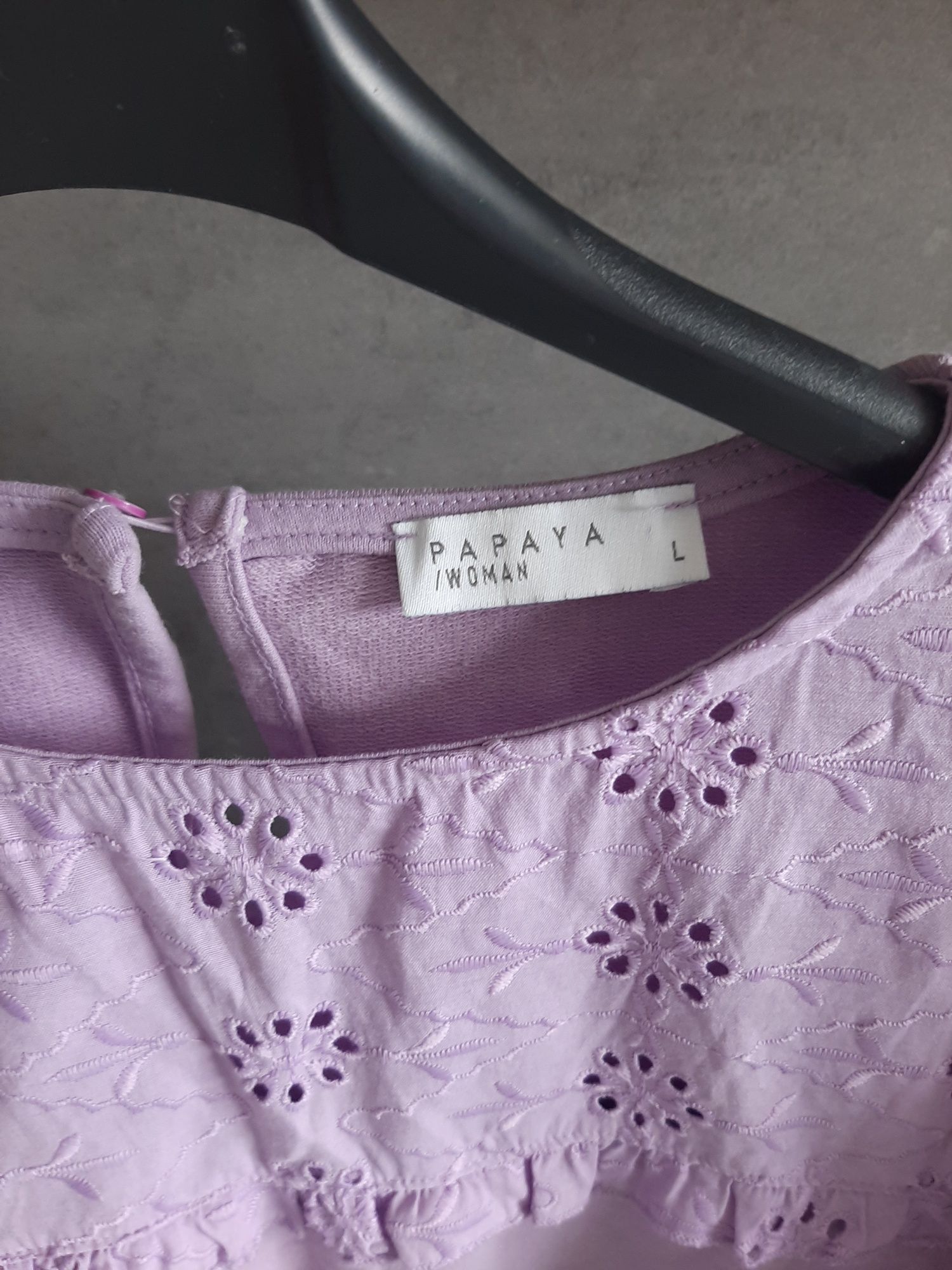 Bluza damska z azurem liliowa Papaya L