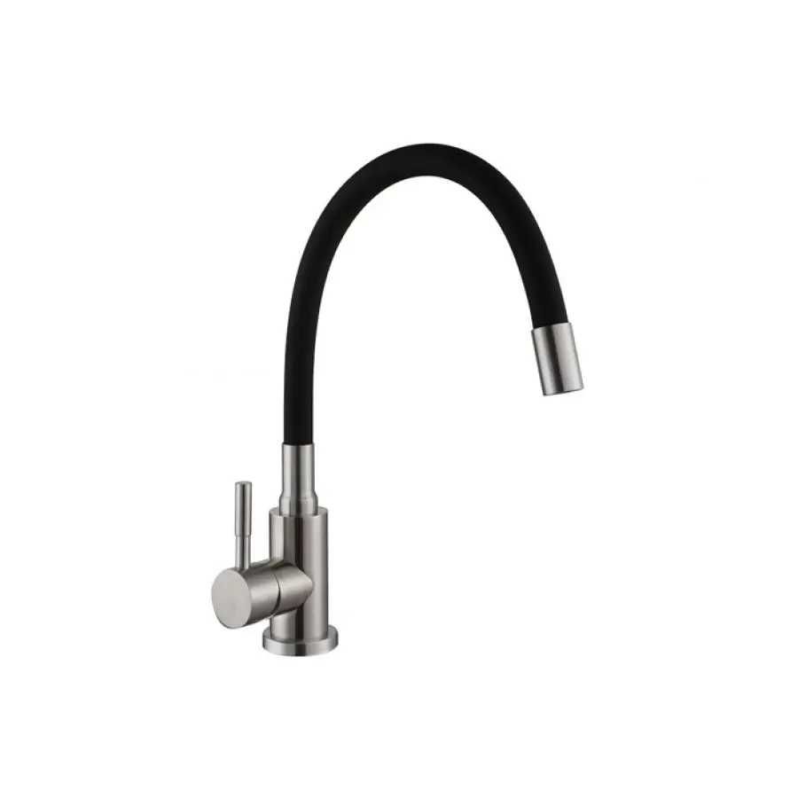 Кухонный смеситель Fabiano  FKM 56 SS Flex Inox (Black)