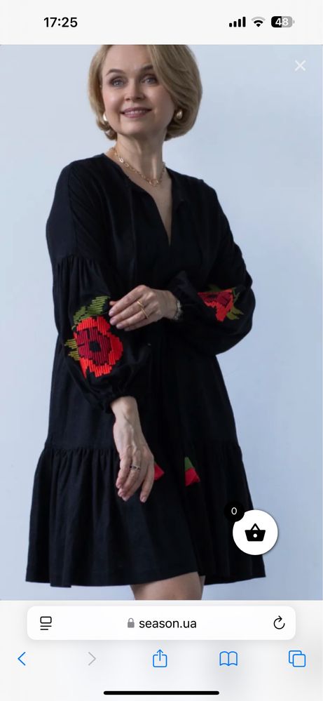 Лляна сукня вишиванка