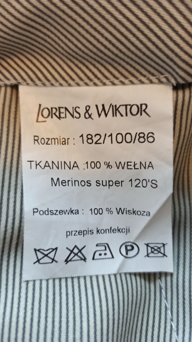 Garnitur męski Lorens & Wiktor rozmiar 182/100/86
