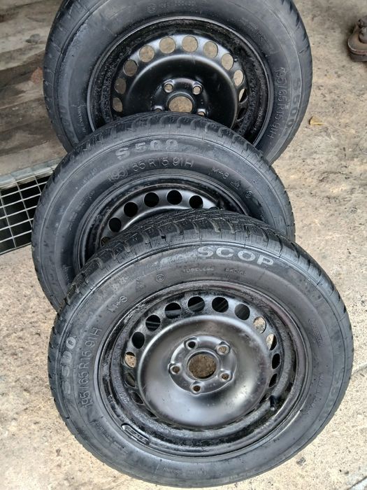 Opony zimowe  z felgami 5x112 continental 195/65 15 zima 2022r