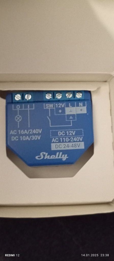 Przekaźnik bezpotencjałowy Shelly Plus 1 WIFI