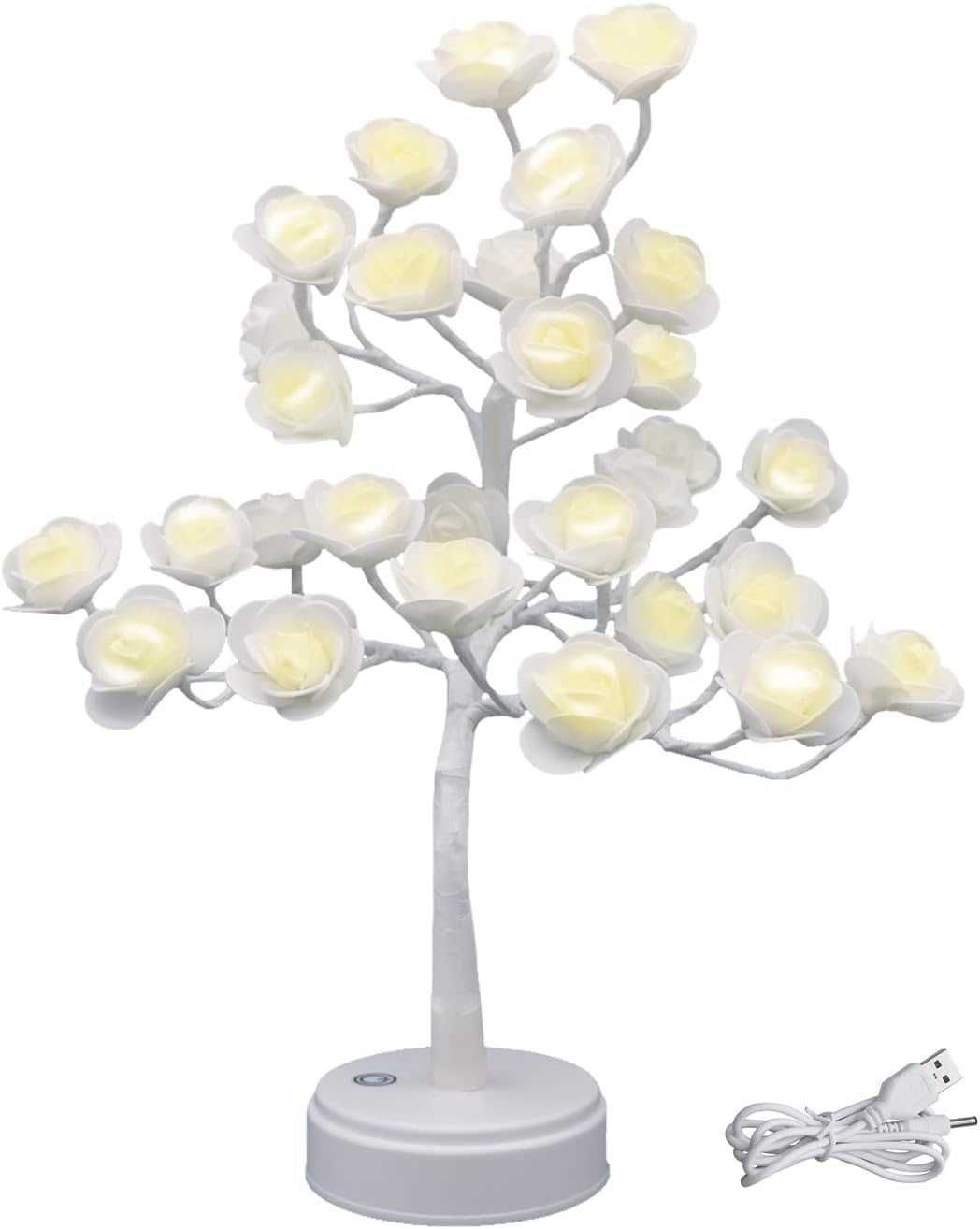ITICdecor lampa stołowa dekoracja kwieciste drzewko bonasai LED