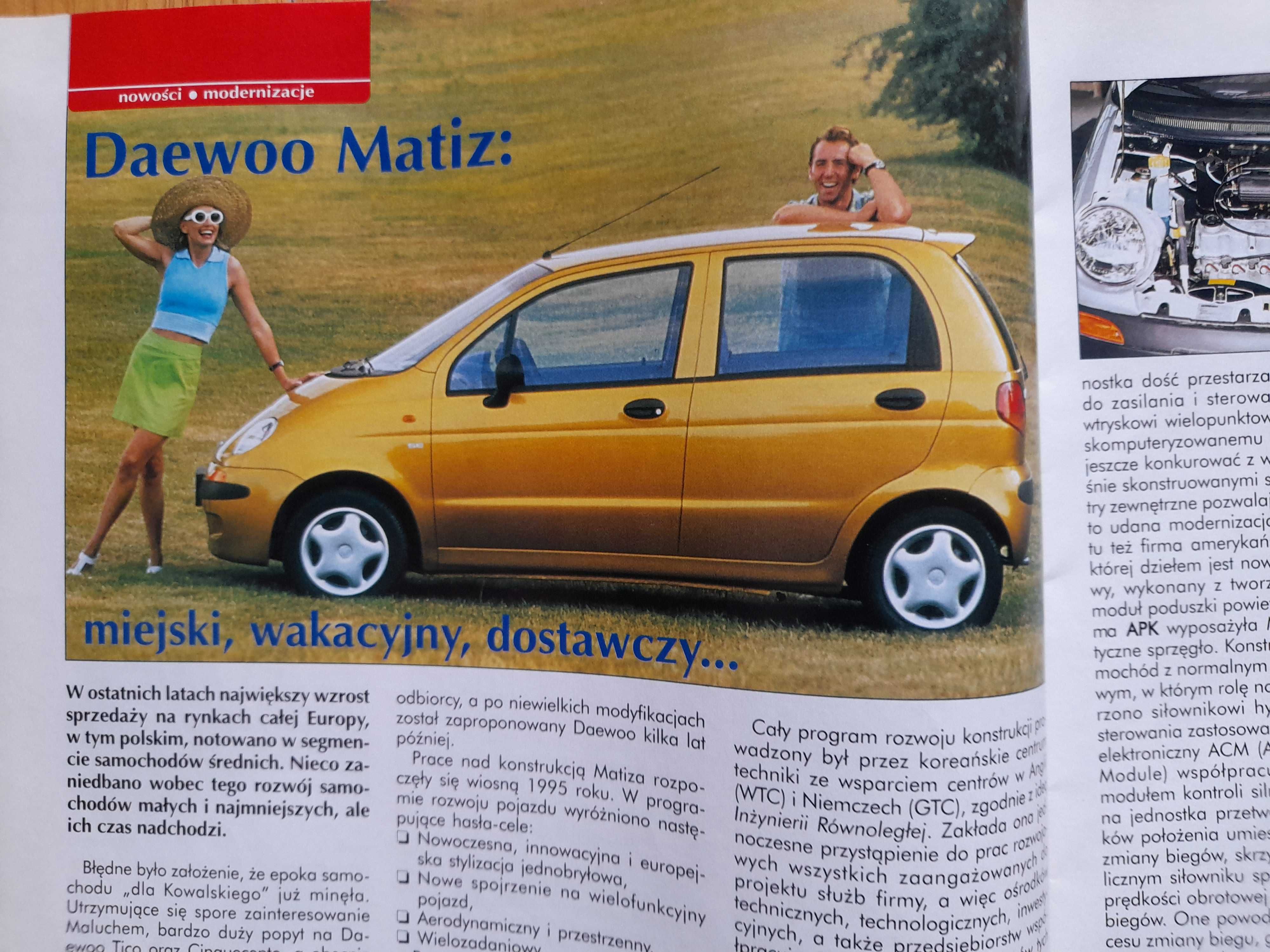 AUTO Matiz, Star, Jelcz, Canter, Nissan, Mercedes 1998