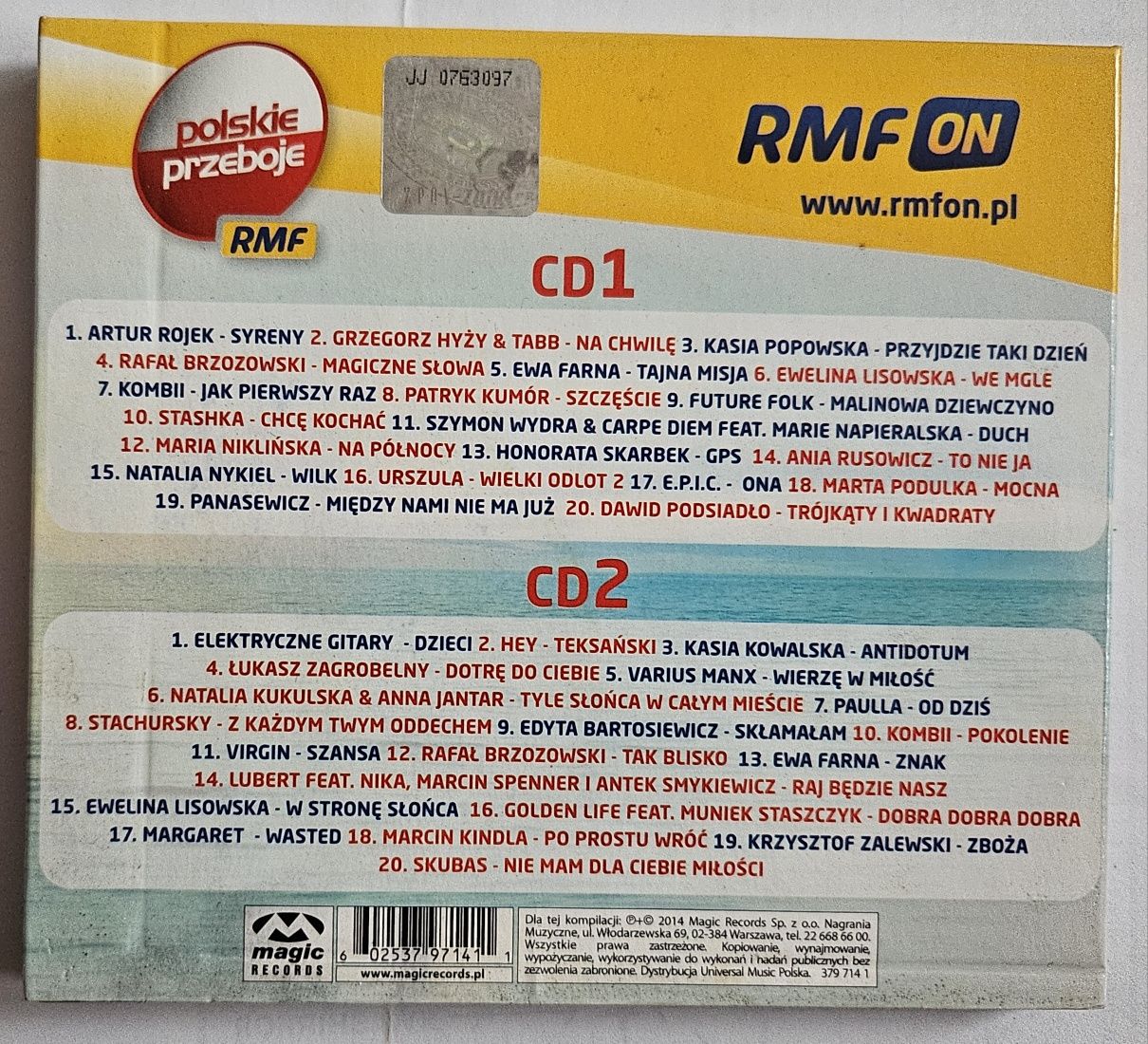 CD RMF Polskie Przeboje Various Artists
