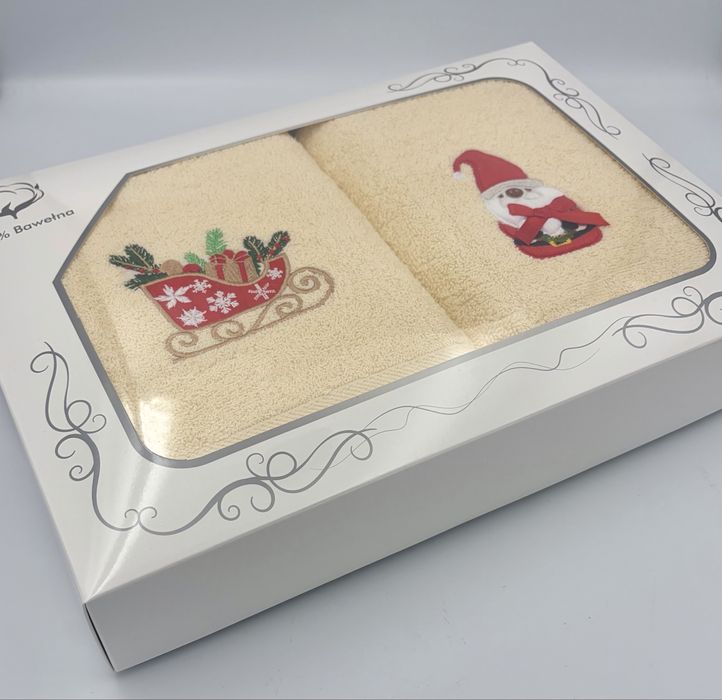 Świąteczny Zestaw Ręczników 100% Bawełna - Idealny na Prezent!