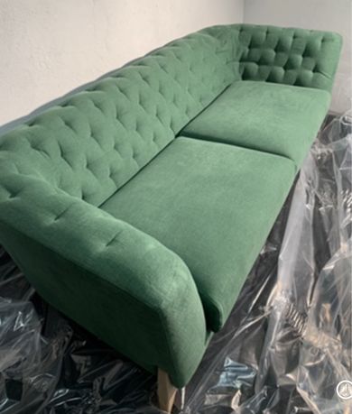 Sofa 3 osobowa pikowana kolor zielony Nap
