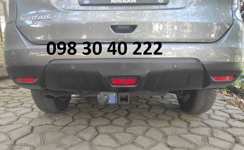 Фаркоп Nissan X-Trail T32, Rogue USA, під квадрат. Весь комплект