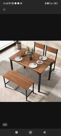 Zestaw do jadalni Stół+2 krzesła i ławka