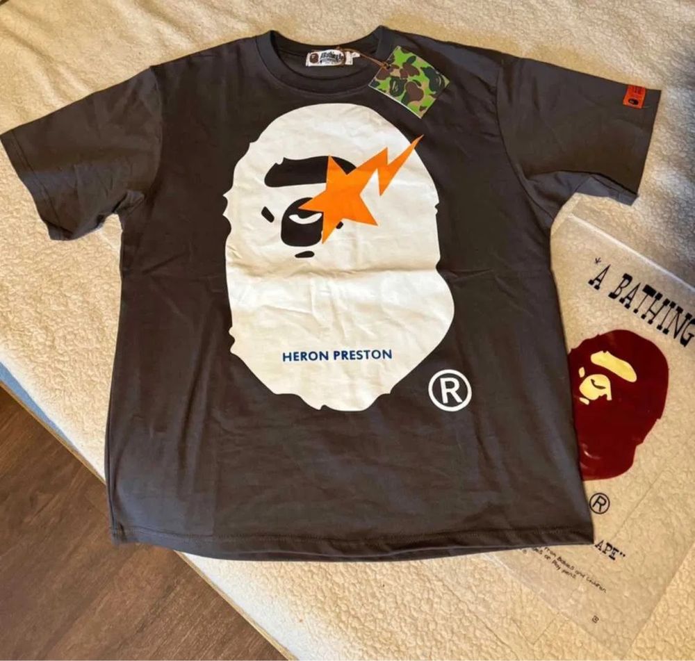 T-shirt Bape x Heron Preston Tee