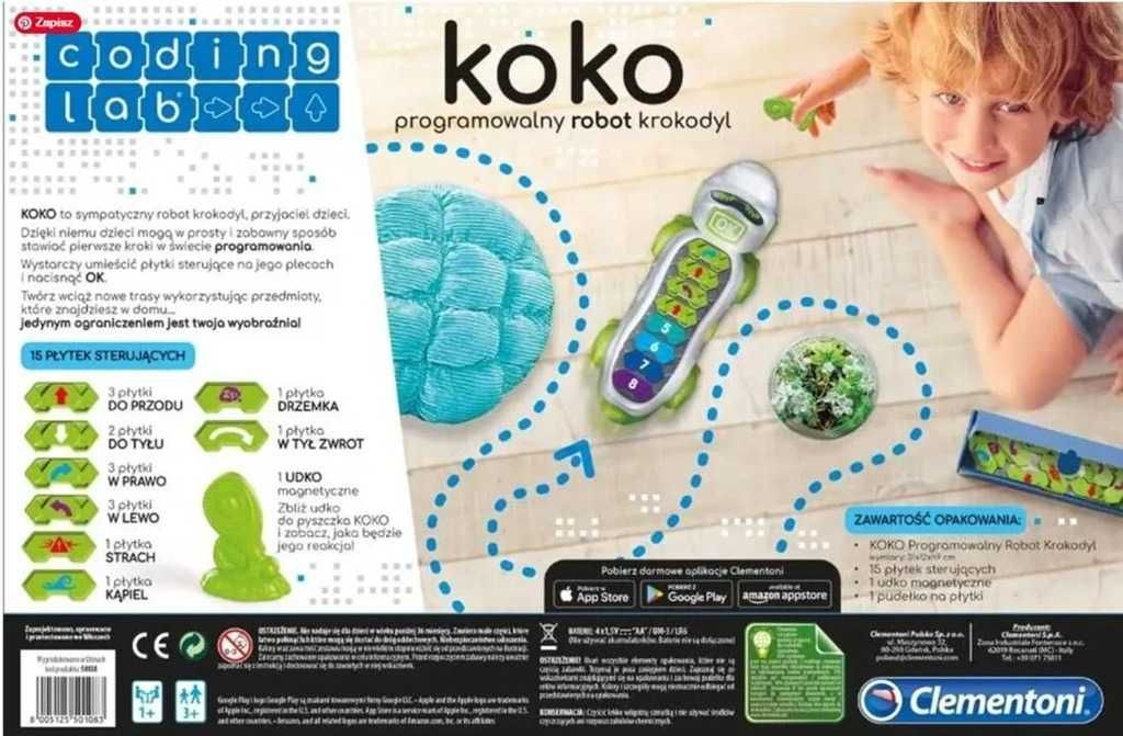 KOKO Programowalny robot-krokodyl CLEMENTONI do nauki programowania