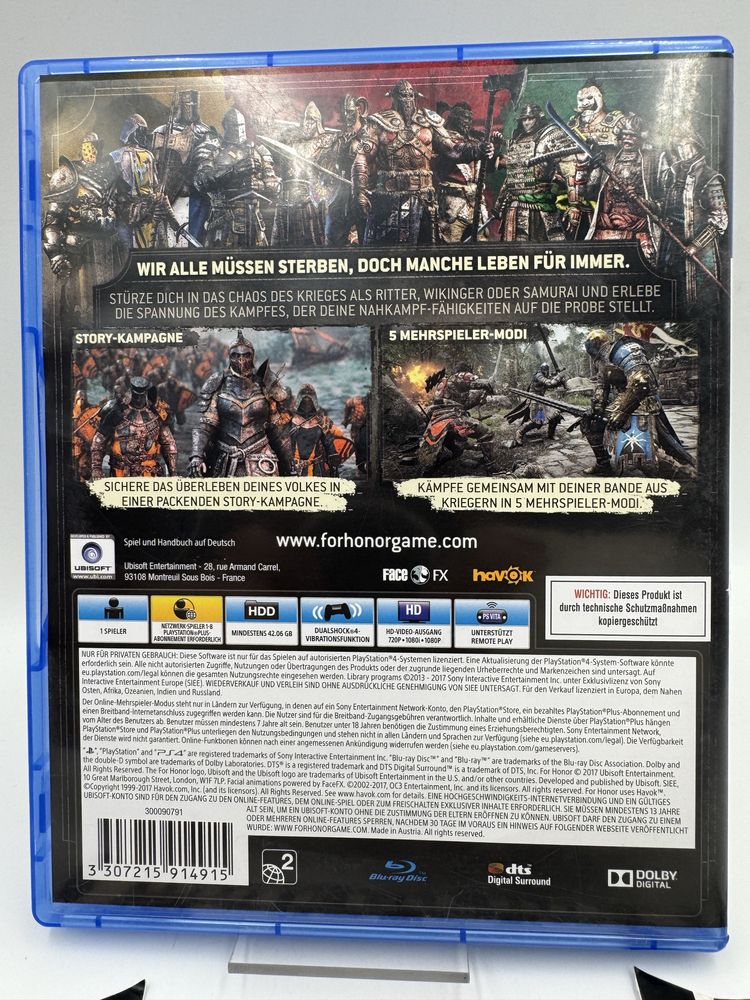 For Honor Ps4 Gwarancja