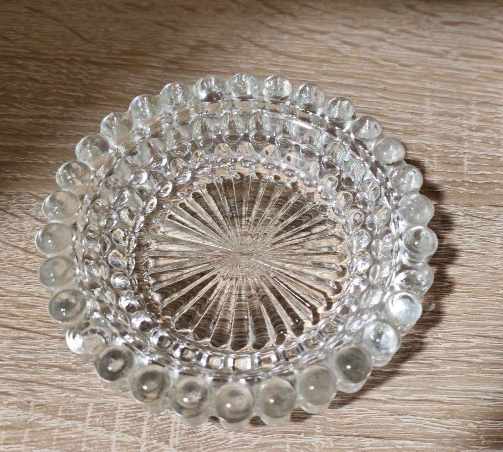Popielniczka popielnica szkło vintage prl - b.dobry stan