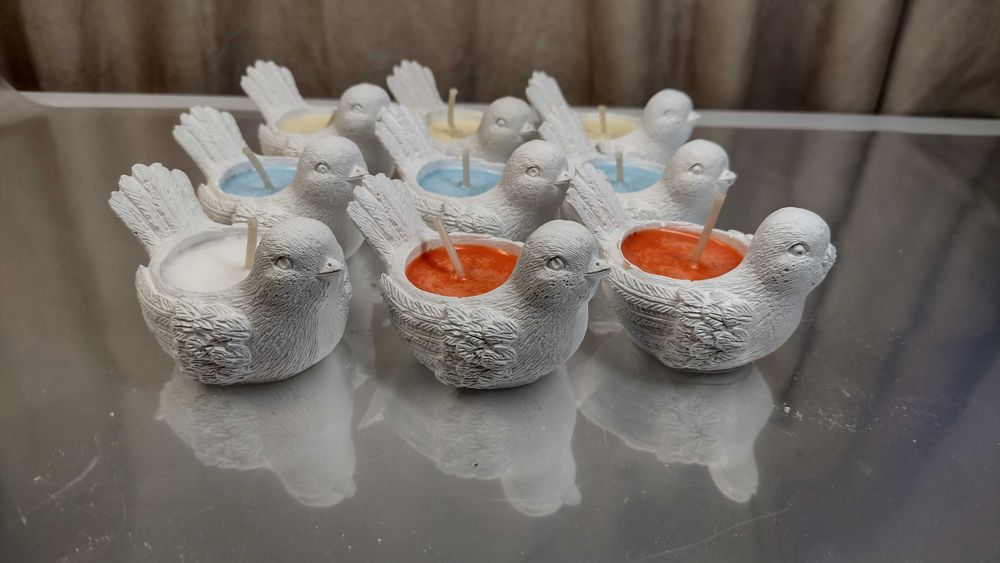 Zestaw figurek gipsowych