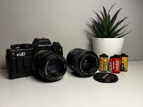 Praktica BX-20  50mm f1,8/ 35-70mm f3,5-4,8 - aparat analogowy,zadbany