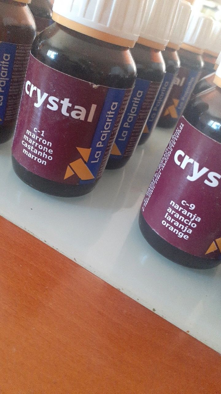 Tinta crystal 50 ml varias cores 54 unidades