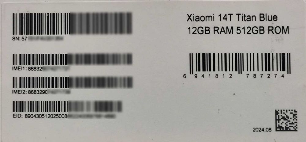 Xiaomi 14T 12/512Gb Titan Blue