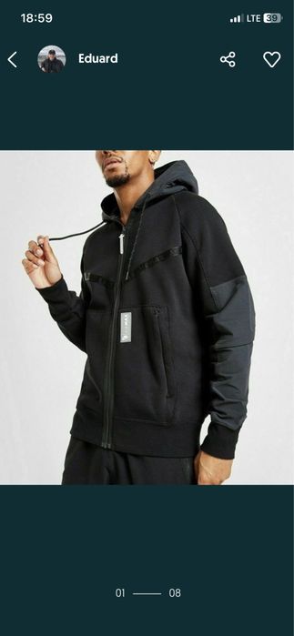 NIKE AIR MAX (M/L) Fleece Full-Zip Hoodie зип худи мужской флис теч ор