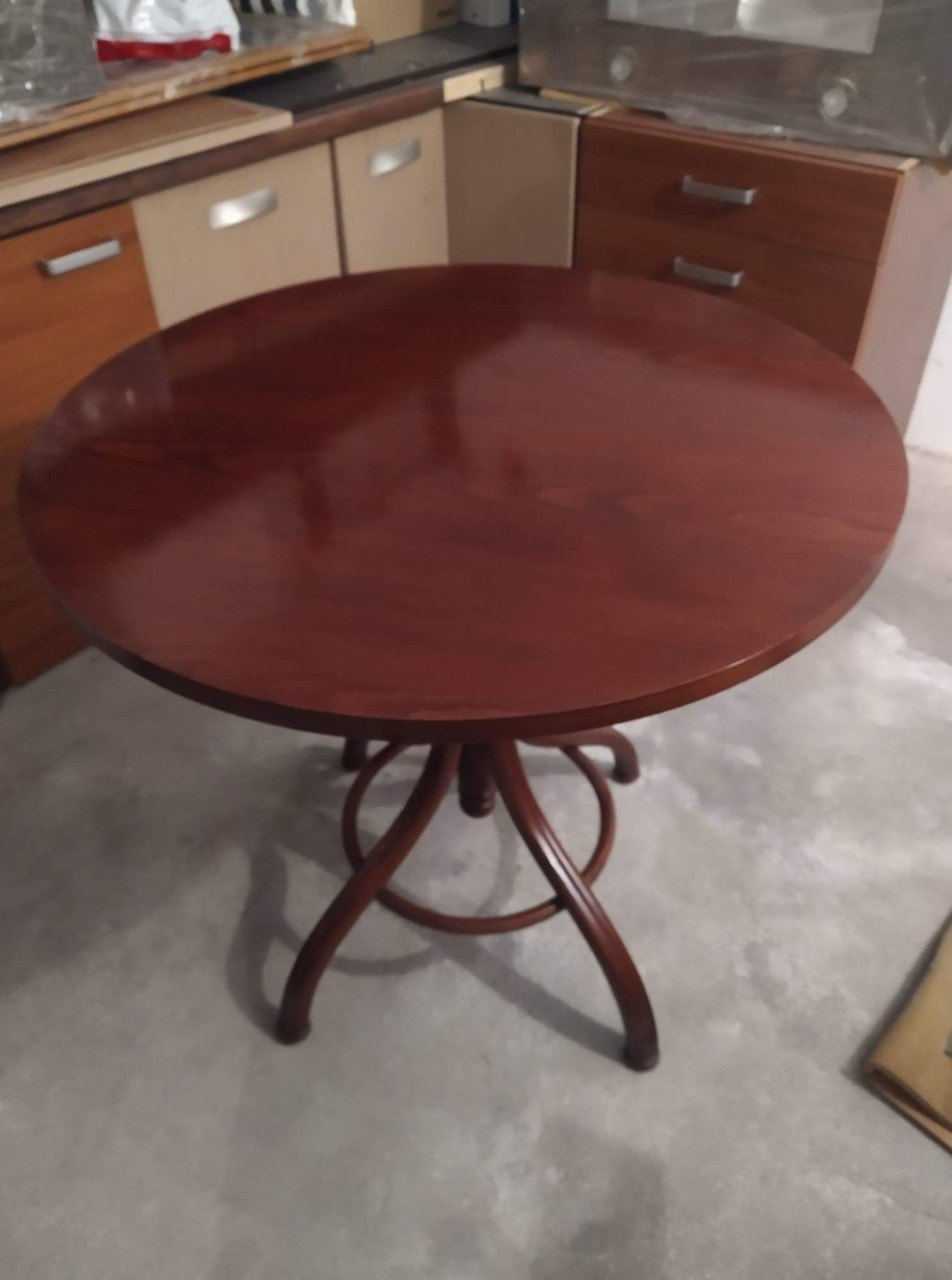 Stół okrągły 80cm, kasztan, nowy