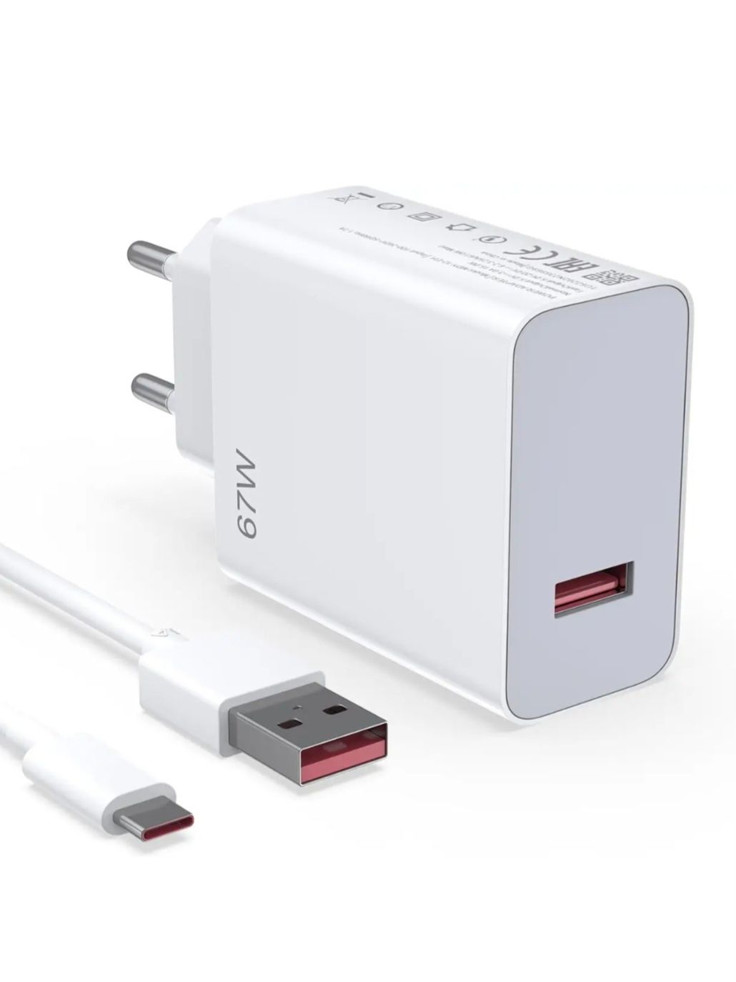 Сетевое зарядное устройство,  67W |1USB, 3A Быстрая зарядка

В наличии