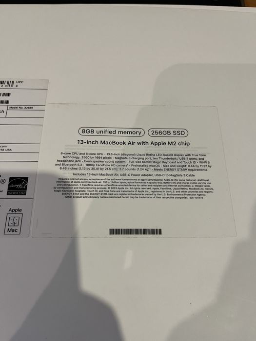 Ноутбук MacBook Air M2 ( 2022 ) 256/8