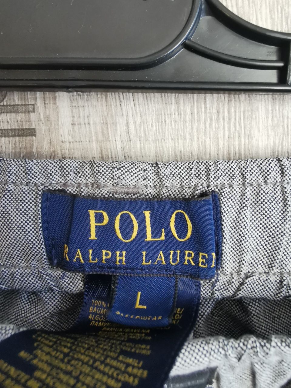 Szare męskie spodnie piżamowe Polo Ralph Lauren L