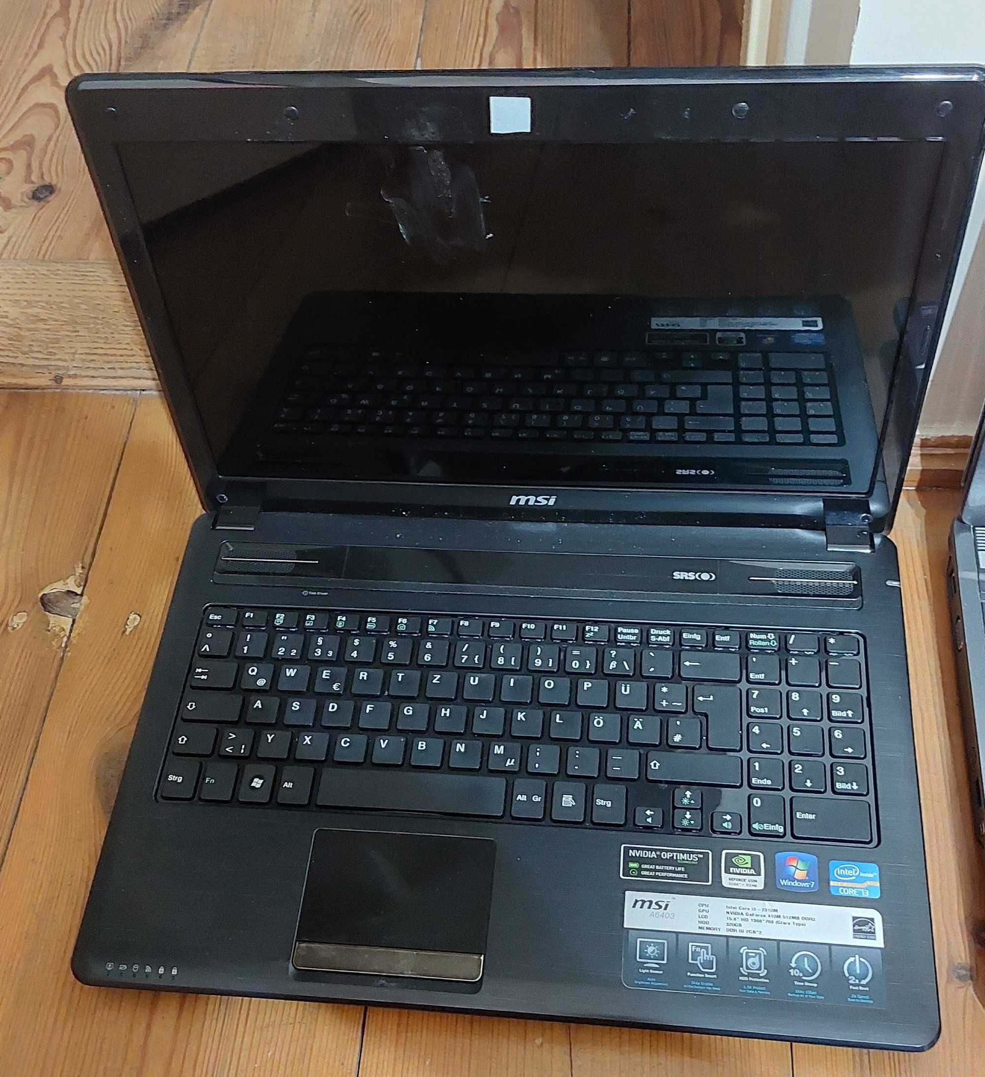 Laptopy MSI Medion Lenovo Acer i3 na części nietestowane 5 sztuk