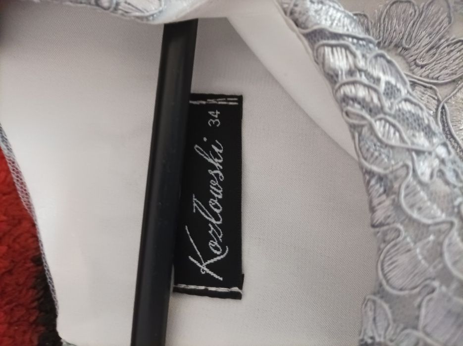 Sukienka szara roz 34cm