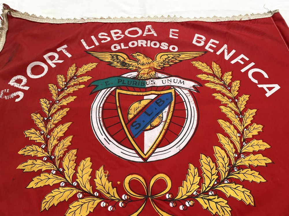 Bandeira antiga SL Benfica SLB década 1980