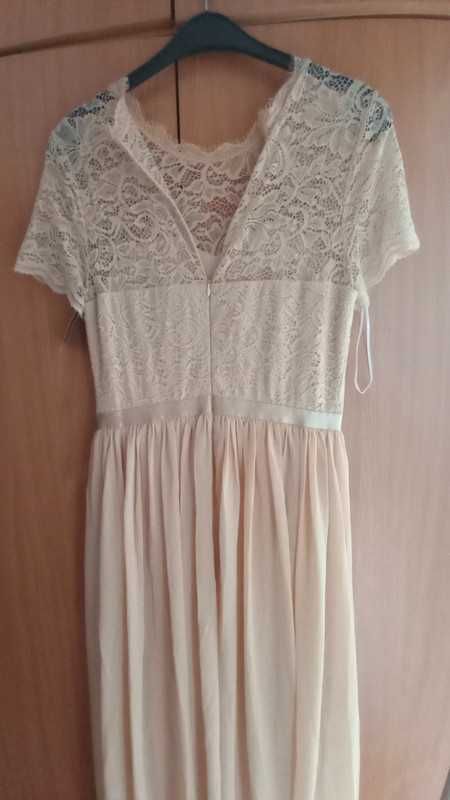 Dressystar Sukienka Wieczorowa Wizytowa Maxi Długa Szampańska Rozm. M