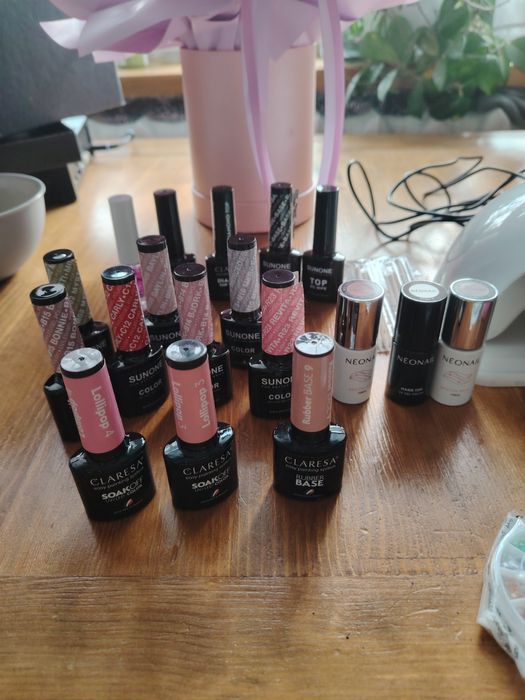 Zestaw do paznokci hybrydowych SUNONE Home2 + frezarka Nova + lakiery