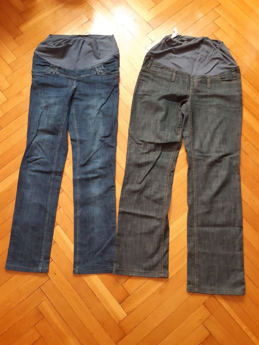 Zestaw Spodnie ciążowe jeansy