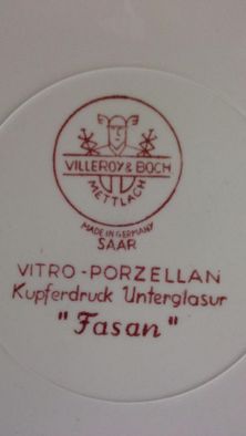 Porcelana VILLEROY & BOCH SERIA FASAN, Mettlach, seria Fasan
