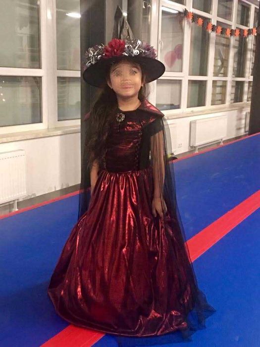 Kostium strój Hallowen karnawał witch wróżka 5-7 lat rozmiar 116