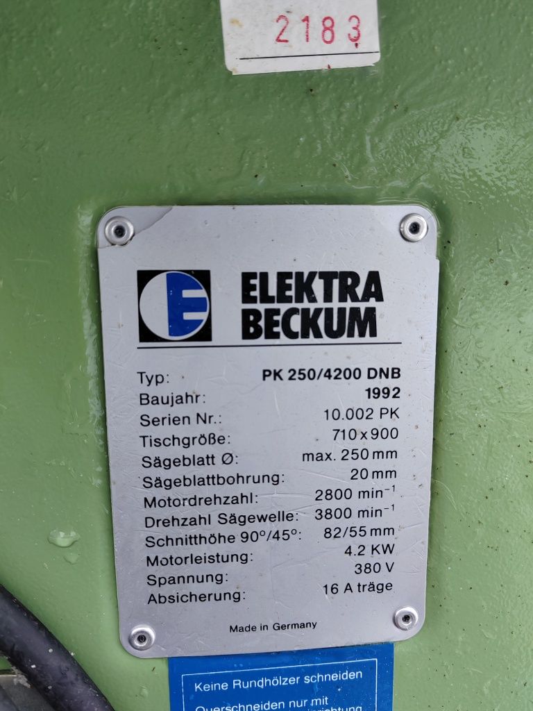 Krajzega Formatowa Elektra Beckum PK250 4,2 kVa 380V