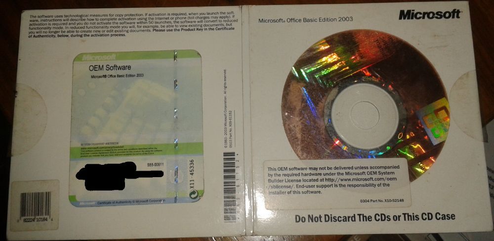 Software Genuino Original Microsoft Office 2003 PRO com ACCESS