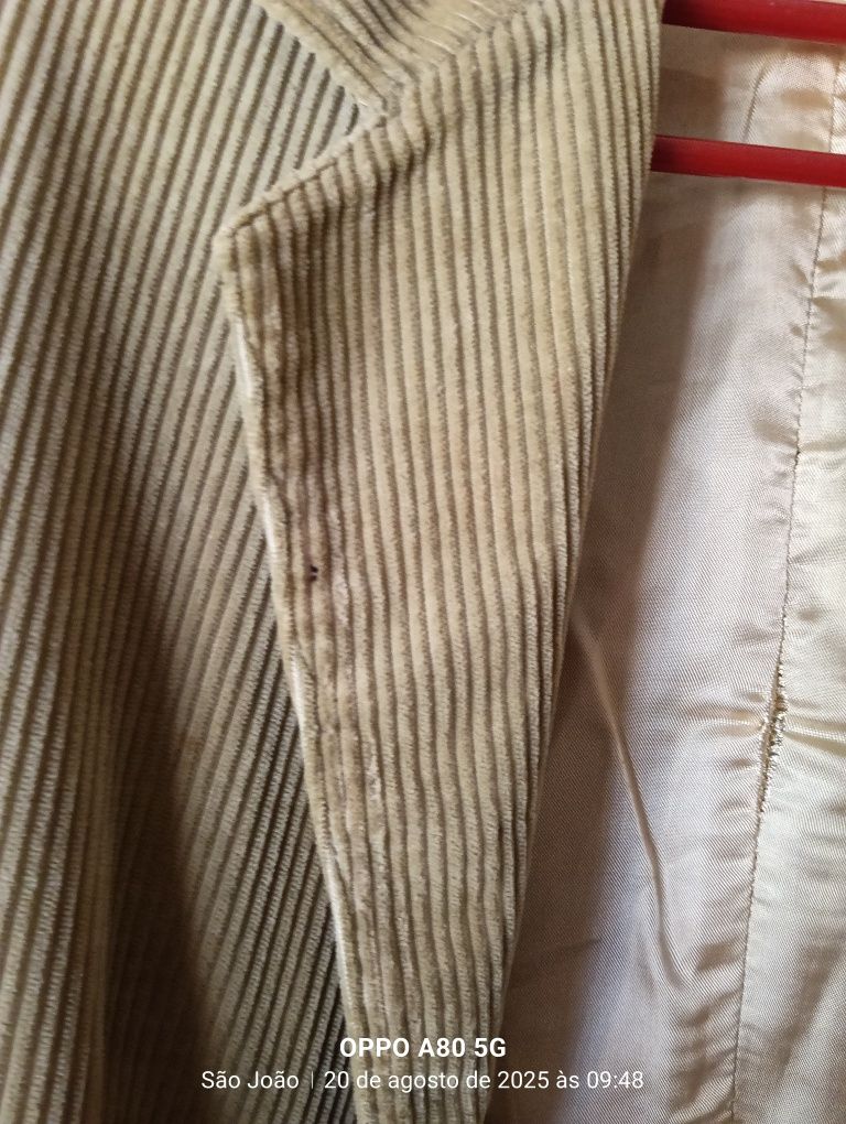 Blazer bombazine bege Massimo Dutti