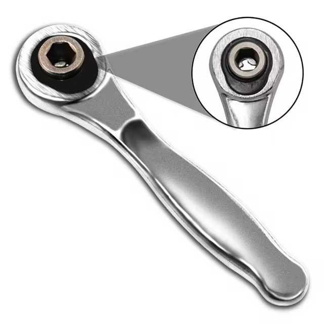 Ключ - тріскачка  під біту ¼ на 72 зуба для важкодоступних місць