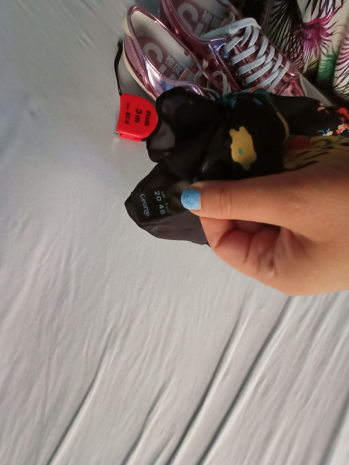 Piękna bluzka elegancka kwiaty plus size 48 XXXL stan idealny
