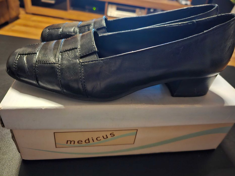 Mokasyny, półbuty, Medicus, r.6,5, skóra