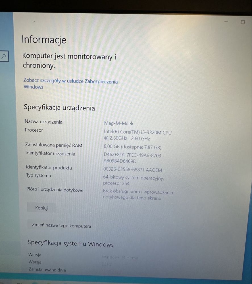 Laptop HP elitebook 8570P BK i7 w 100% sprawny