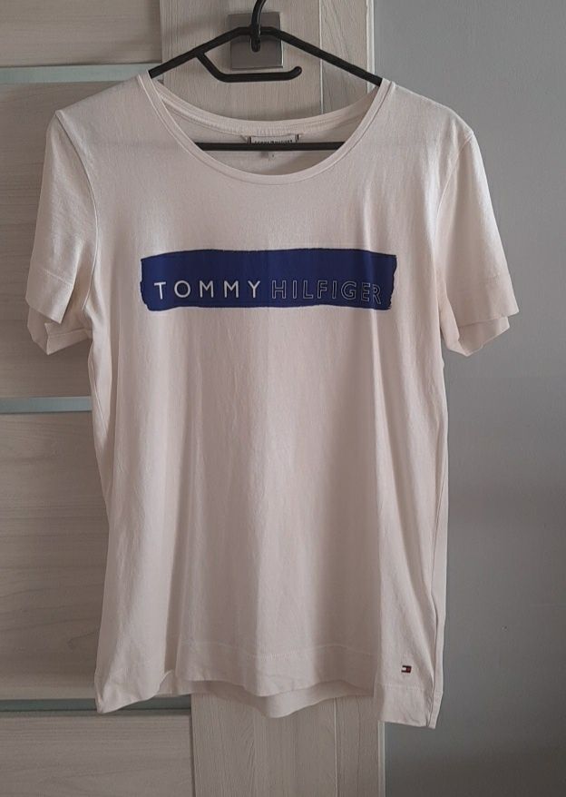 Biały t-shirt tommy hilfiger rozm.S