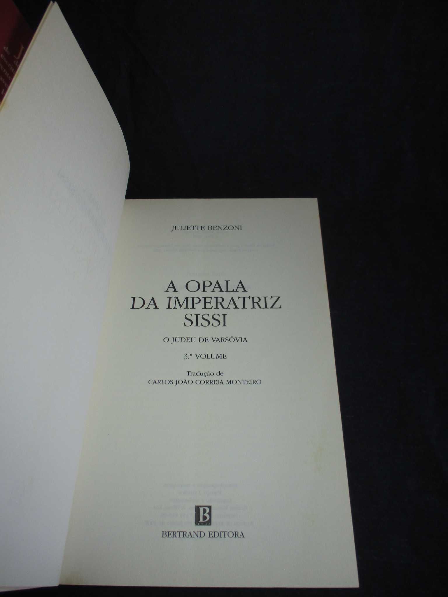 Livro A Opala da Imperatriz Sissi Juliette Benzoni O Judeu de Varsóvia