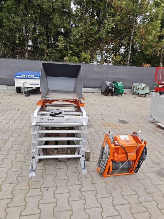 Winda drabina dekarska Geda LIFT + gruzownik 11m 230V wciągarka Nr.27