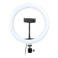 LAMPA PIERŚCIENIOWA led ring z uchwytem na telefon 26cm 40W 3 kolory