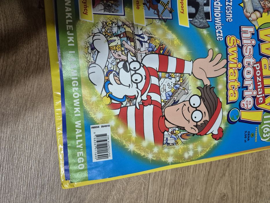 Wally poznaje historię świata cała seria z naklejkami lata 90-te