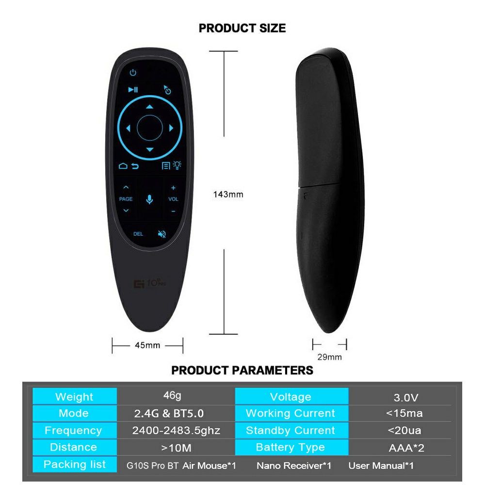 Аеро-пульт G10S Pro BT (Bluetooth)