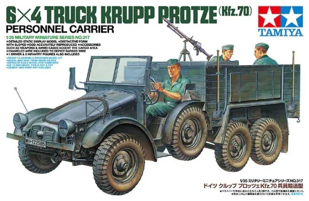 Tamiya 35317 1/35 6x4 Krupp Person Carrier model do sklejania