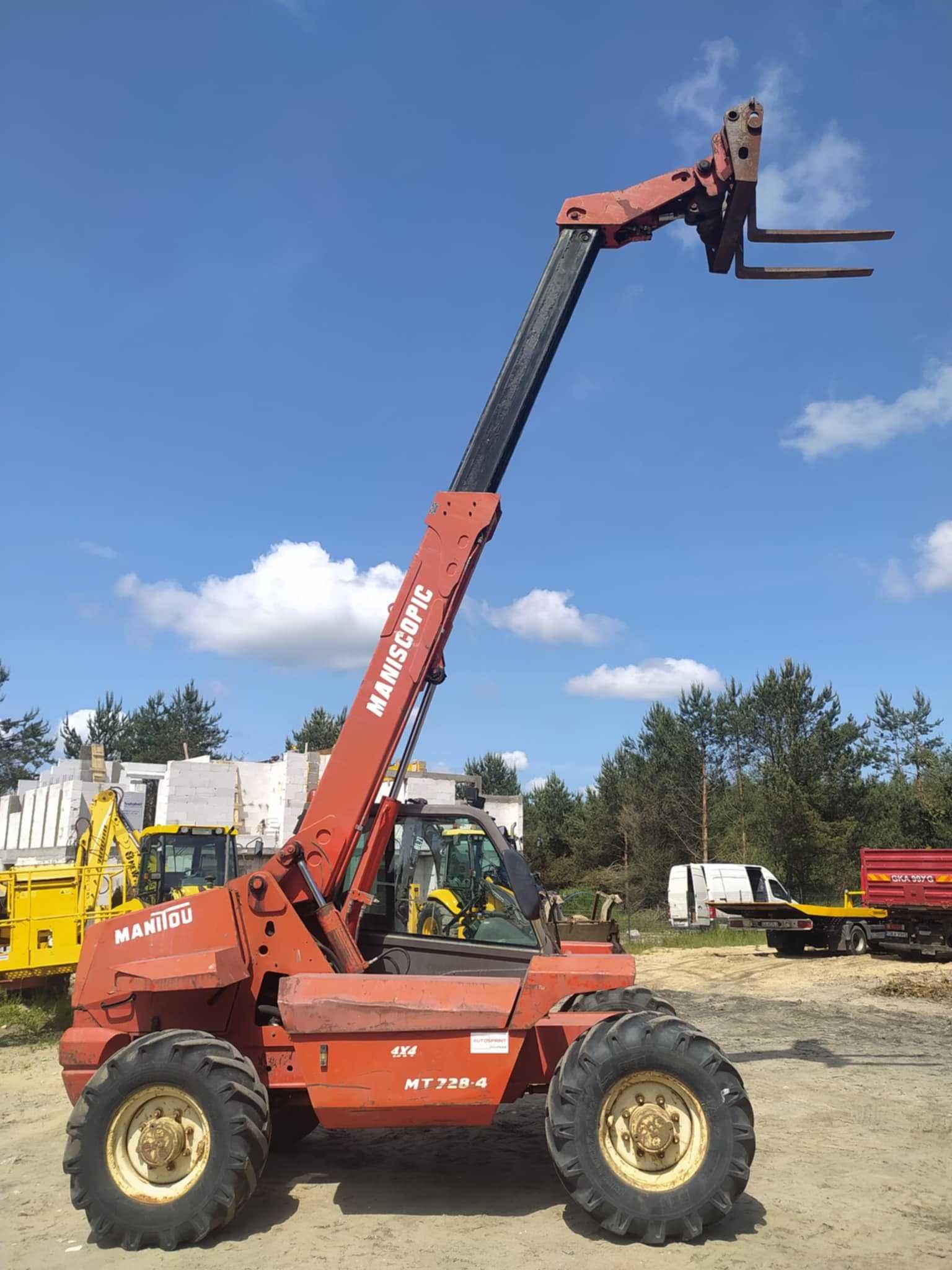 Ładowarka teleskopowa Manitou MLT 728-4 Łyżka + widły 9tyś mtg JCB Cat