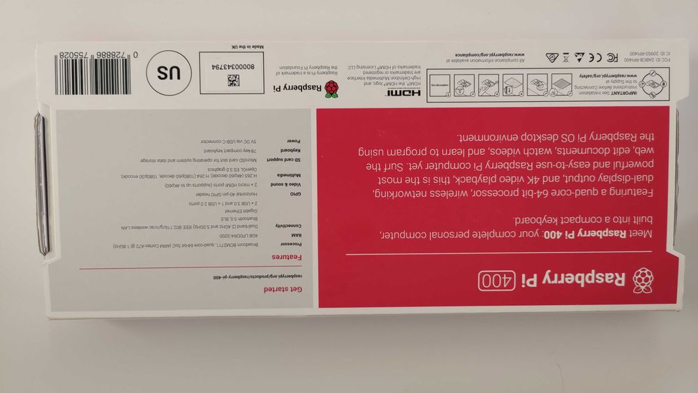 Raspberry Pi 400 – 4GB RAM + microSD 64GB